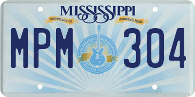 MS license plate MPM304
