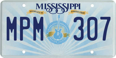 MS license plate MPM307