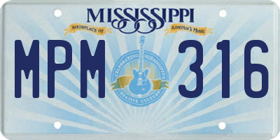 MS license plate MPM316