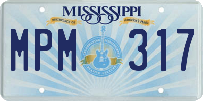 MS license plate MPM317