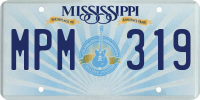 MS license plate MPM319