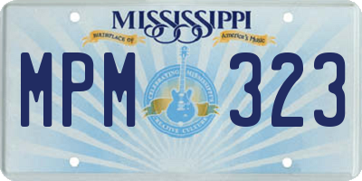 MS license plate MPM323