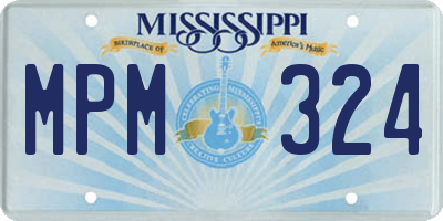 MS license plate MPM324