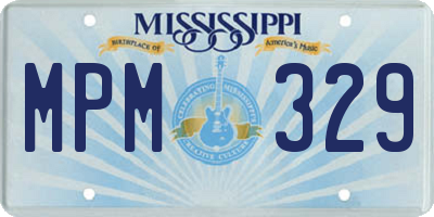MS license plate MPM329