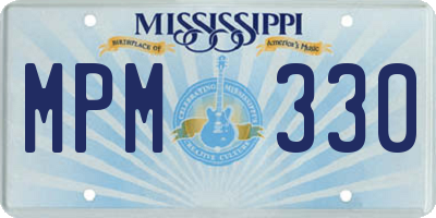MS license plate MPM330