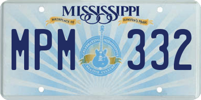 MS license plate MPM332