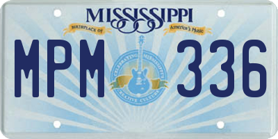 MS license plate MPM336