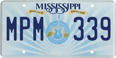 MS license plate MPM339