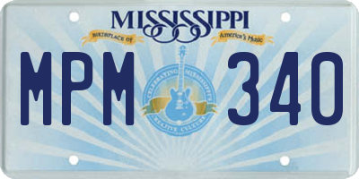 MS license plate MPM340