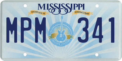 MS license plate MPM341