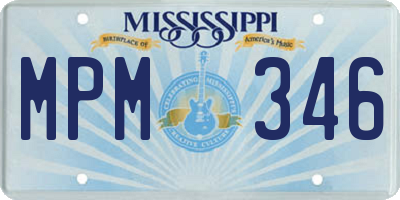 MS license plate MPM346