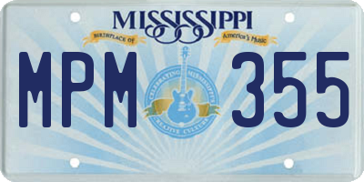MS license plate MPM355