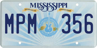 MS license plate MPM356