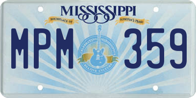MS license plate MPM359