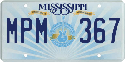 MS license plate MPM367