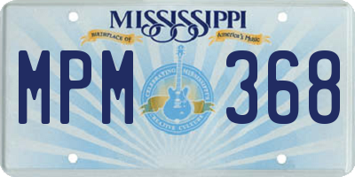 MS license plate MPM368