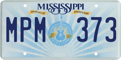 MS license plate MPM373