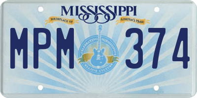 MS license plate MPM374