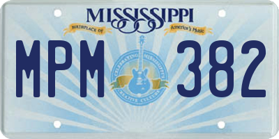 MS license plate MPM382