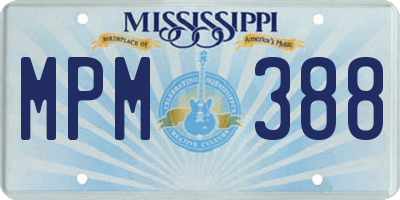 MS license plate MPM388