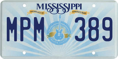 MS license plate MPM389