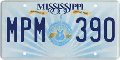 MS license plate MPM390