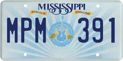 MS license plate MPM391