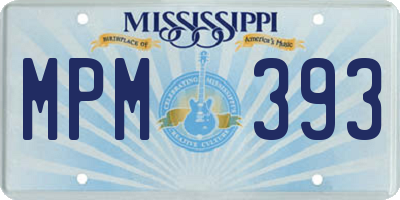 MS license plate MPM393