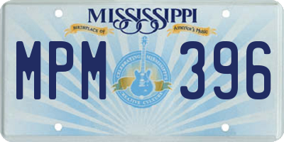 MS license plate MPM396