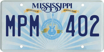 MS license plate MPM402