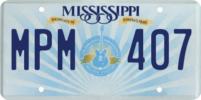 MS license plate MPM407