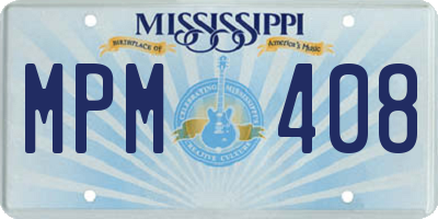 MS license plate MPM408