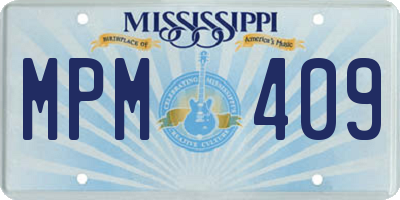 MS license plate MPM409