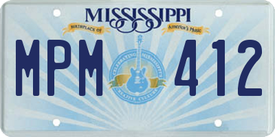 MS license plate MPM412