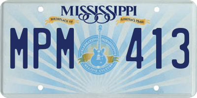 MS license plate MPM413