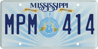 MS license plate MPM414