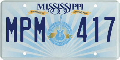 MS license plate MPM417
