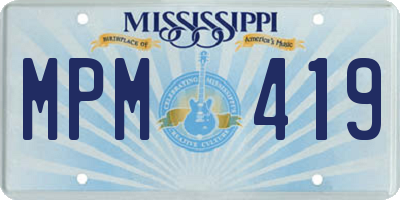 MS license plate MPM419