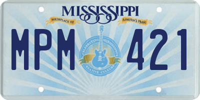 MS license plate MPM421