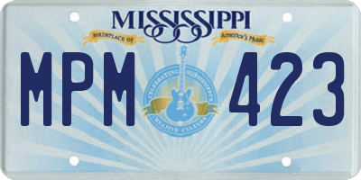 MS license plate MPM423