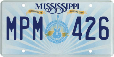 MS license plate MPM426