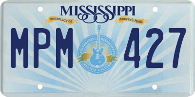 MS license plate MPM427