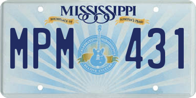 MS license plate MPM431