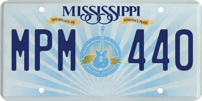MS license plate MPM440