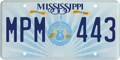 MS license plate MPM443