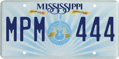 MS license plate MPM444