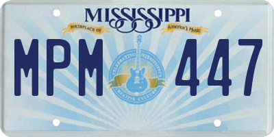 MS license plate MPM447