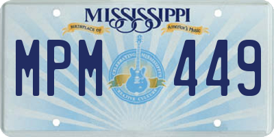 MS license plate MPM449