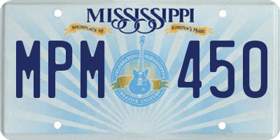 MS license plate MPM450
