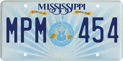 MS license plate MPM454